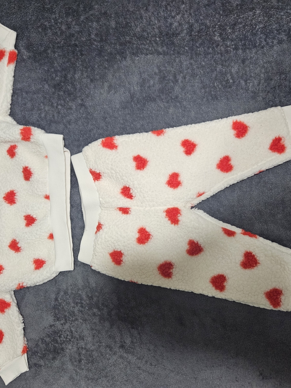 Cat & Jack White Sweater with Red Heart Detail